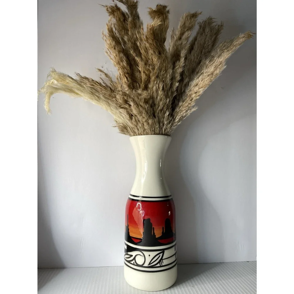 VTG Navajo Cedar Mesa Wine/Water Ceramic Carafe/Native American Vase-Signed
